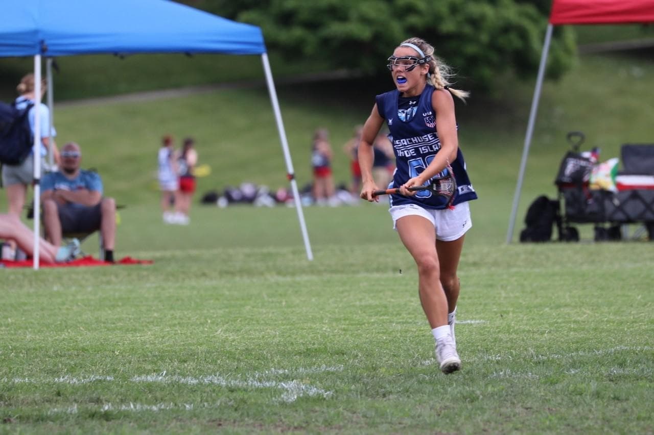 Lacrosse player on the field